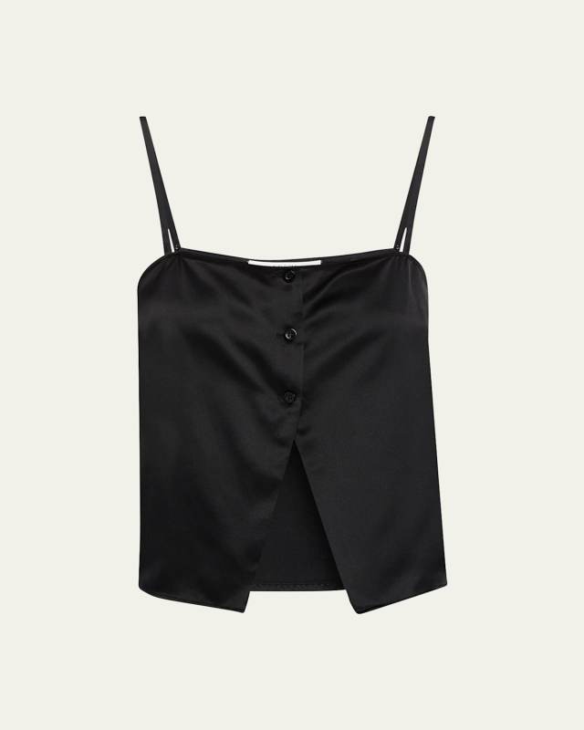 The Silk Button Cami Top